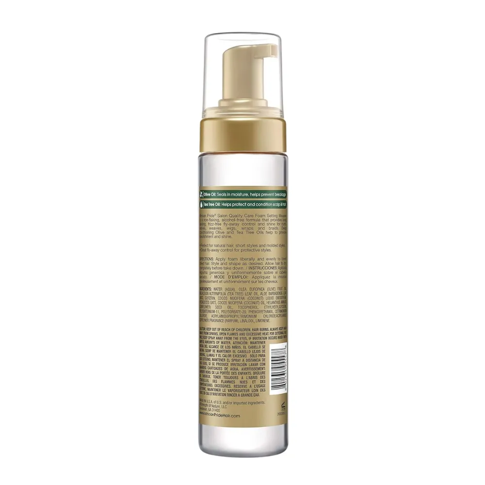African Pride Olive Miracle Foam Setting Mousse 251ml — frontal